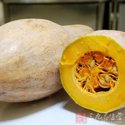 南瓜:南瓜性溫,味甘 南瓜