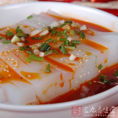 寒冷的食物如涼粉