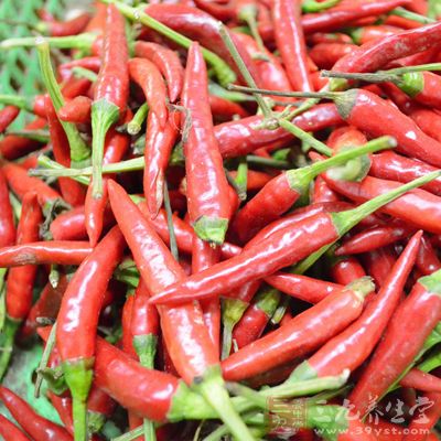有毒部位：紅辣椒