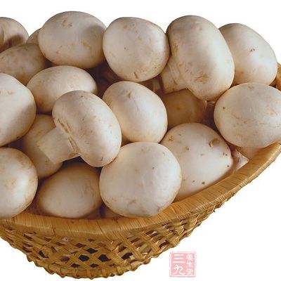 蘑菇性平、味甘，含多糖類、維生素類、蛋白、脂肪和無機鹽等