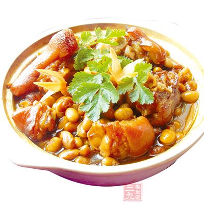 黃豆膳食纖維中的醛糖酸殘基可與豬蹄中的礦物質合成螯合物而干擾或降低人體對這些元素的吸收