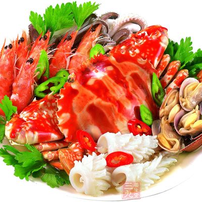 如海鮮、瘦肉、動物內髒、高脂奶等