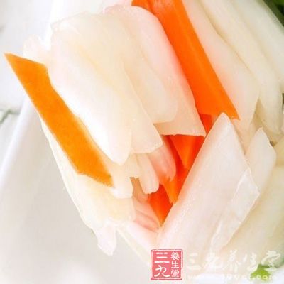 一旦紅白蘿卜配合，白蘿卜中的維生素c就會喪失殆盡