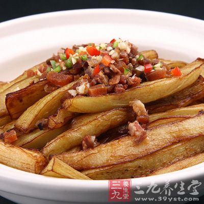 鹹魚茄子煲