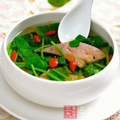 菠菜豬肝湯 菠菜豬肝湯
