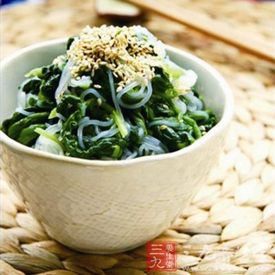 菠菜炒粉絲
