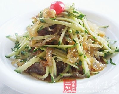 糖尿病人食譜海蜇絲拌黃瓜