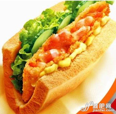 蝦排三明治