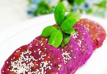 紫薯芝麻餅
