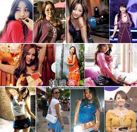 韓國女性音樂組合pinkle的一員李孝利