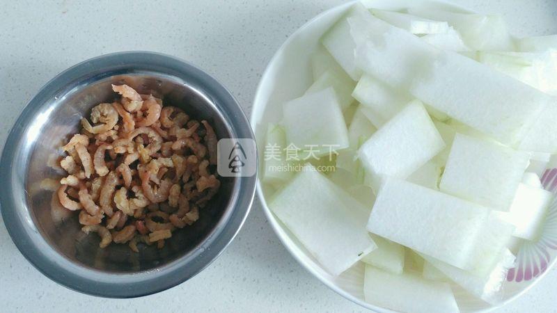 開洋冬瓜的做法步驟：1