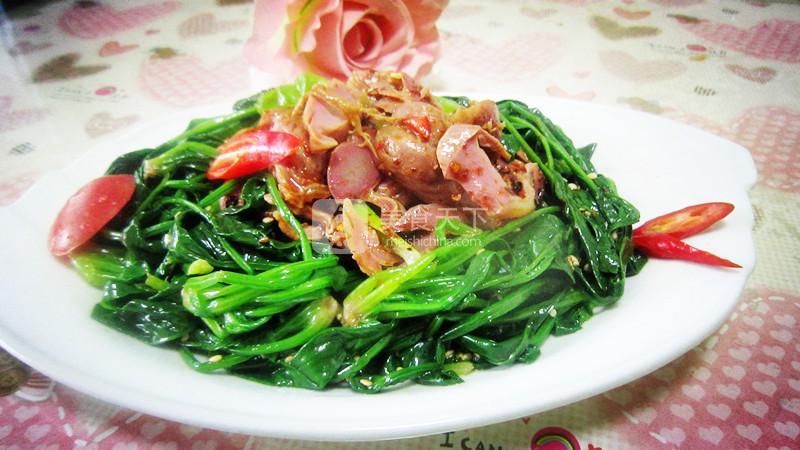 菠菜拌雞胗的做法步驟：6