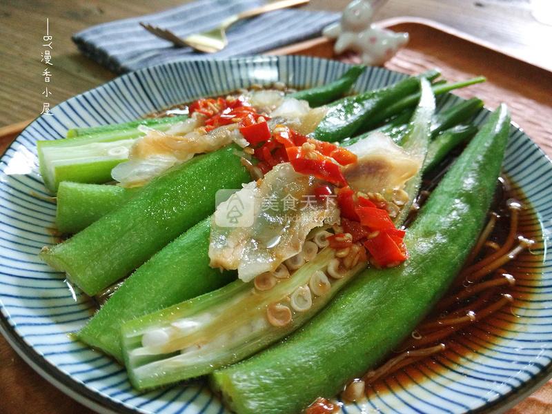 清蒸秋葵金針菇的做法步驟：6