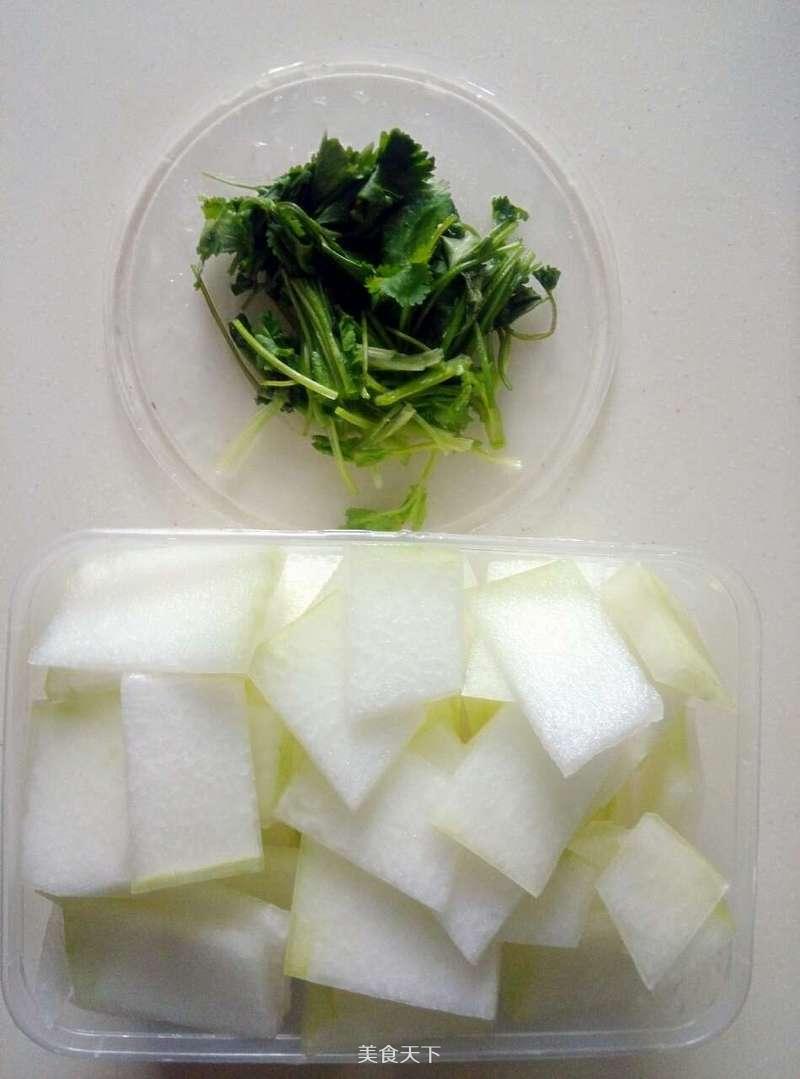 清爽冬瓜丸子湯的做法步驟：1