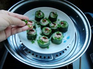 黃瓜釀肉的做法步驟：8