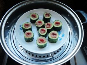 黃瓜釀肉的做法步驟：7