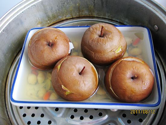 百合蒸梨盅的做法步驟：7