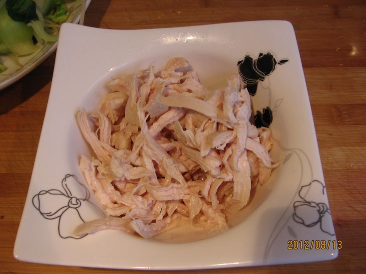 黃豆芽拌雞絲的做法步驟：7