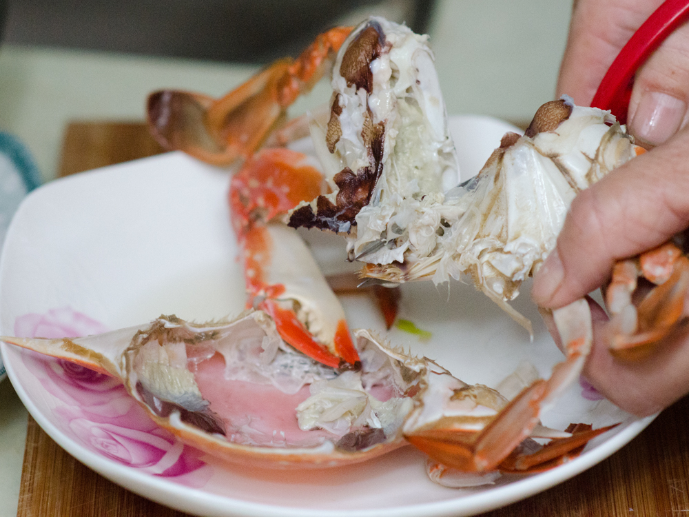 豆腐燒梭子蟹的做法步驟：5