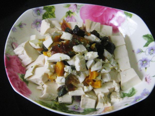 雙蛋香菜拌豆腐的做法步驟：5