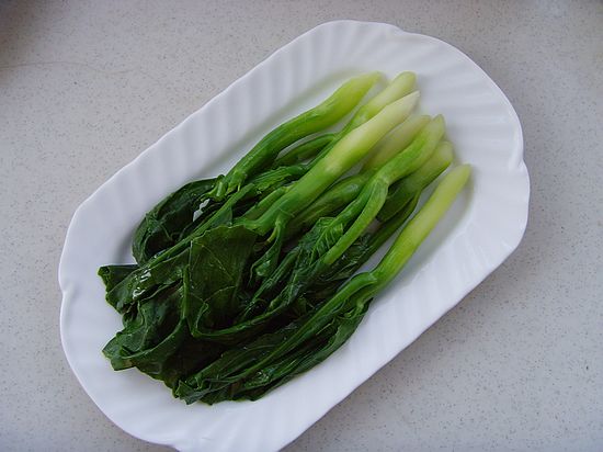白灼芥藍蝦仁的做法步驟：6