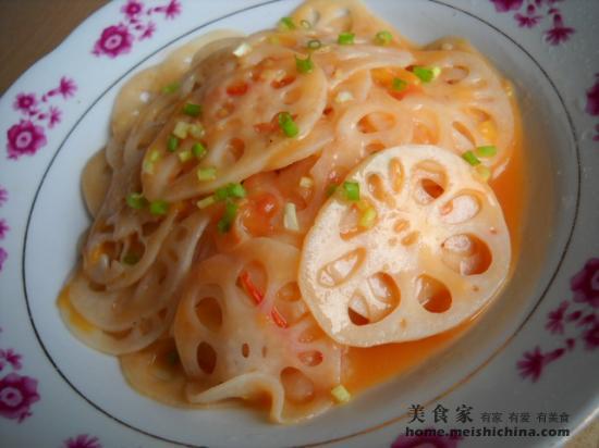 茄汁鮮藕片的做法步驟：5