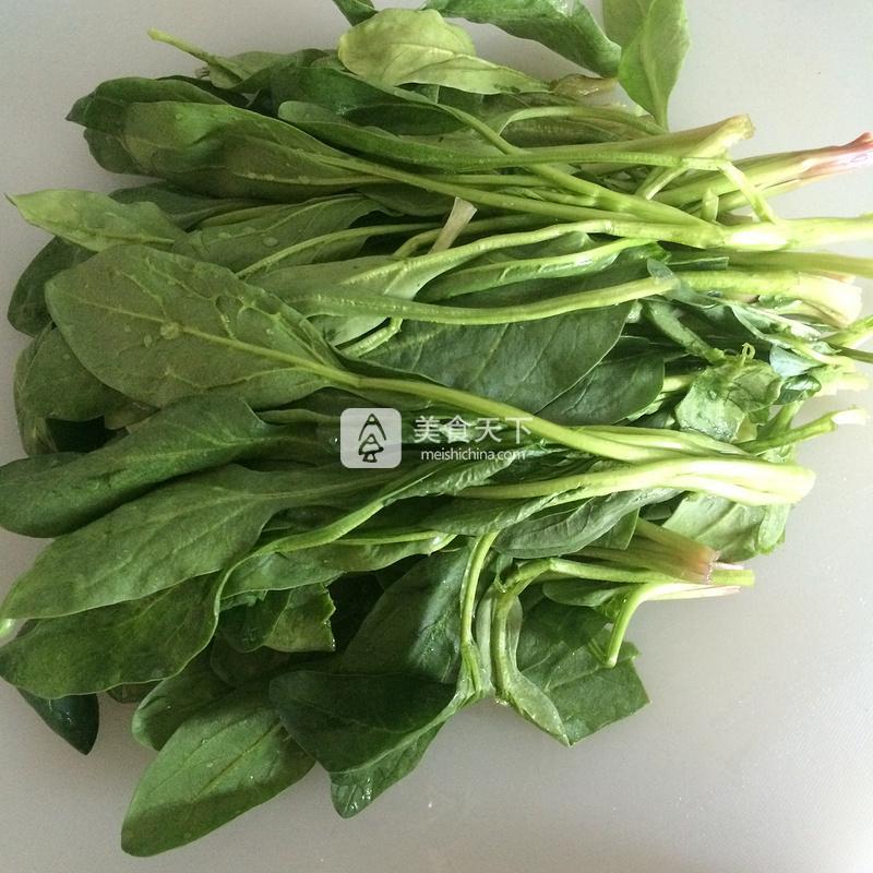 芥末拌菠菜的做法步驟：2