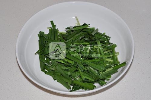 韭菜炒河蝦的做法步驟：2