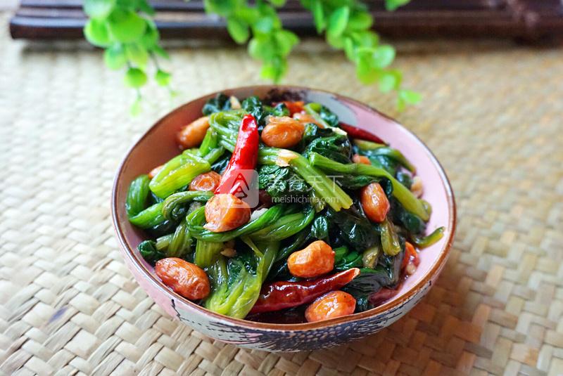 脆果仁拌菠菜的做法步驟：9