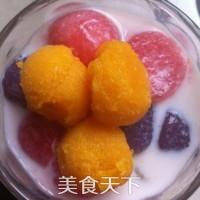 芋圓牛奶水果冰的做法步驟：11