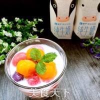 芋圓牛奶水果冰的做法步驟：12