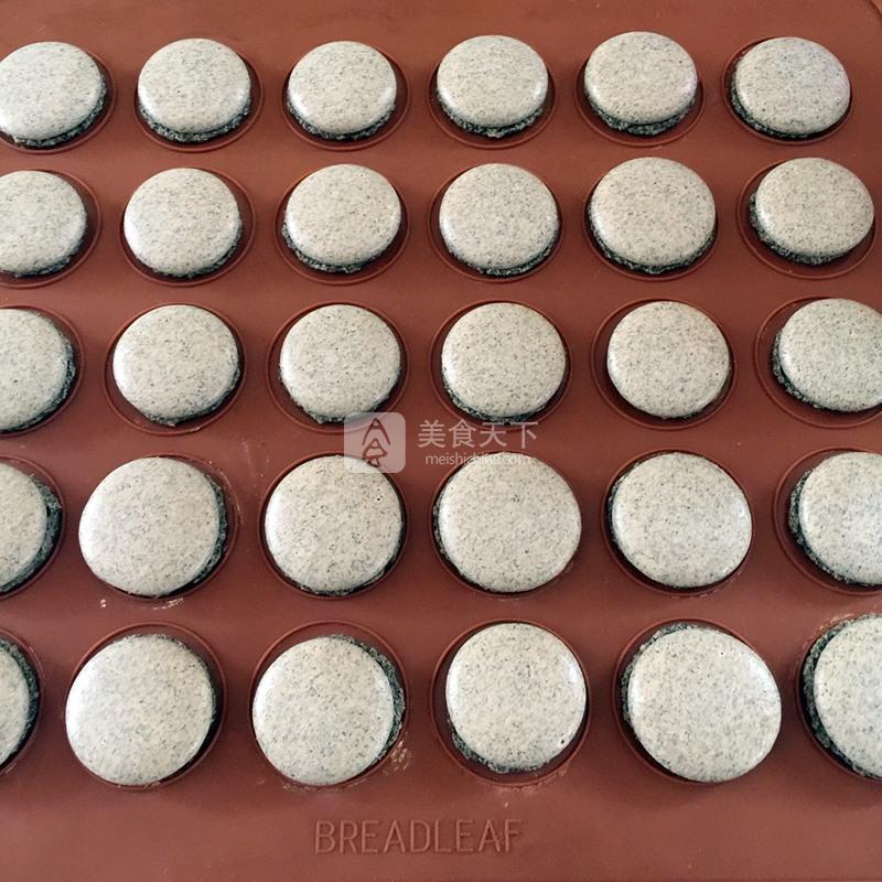 黑芝麻粉馬卡龍的做法步驟：13
