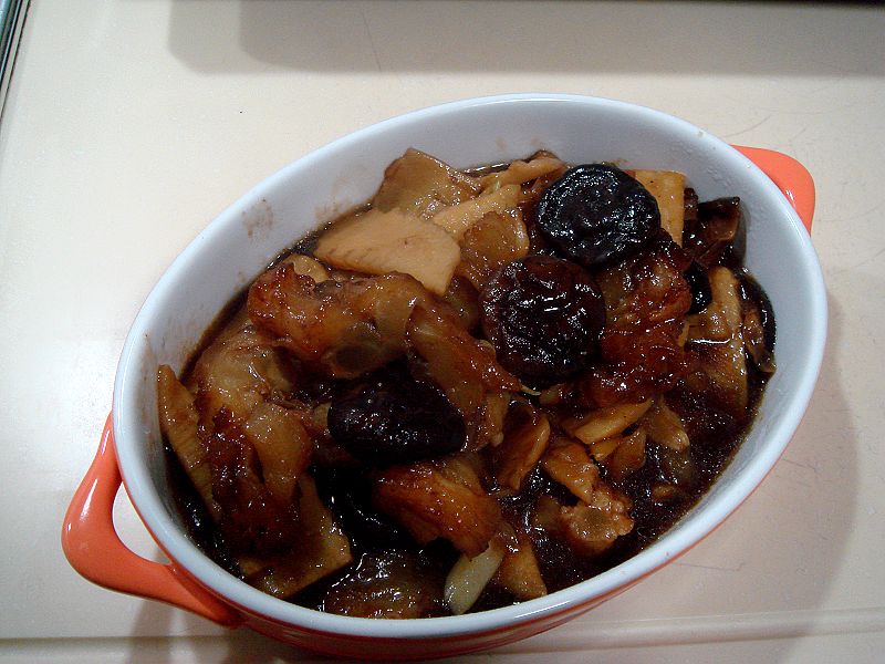 節日燒菜一款“雙冬燒蹄筋”的做法步驟：9