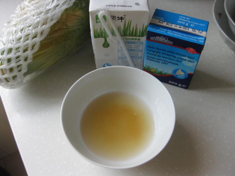 木瓜牛奶凍的做法步驟：1