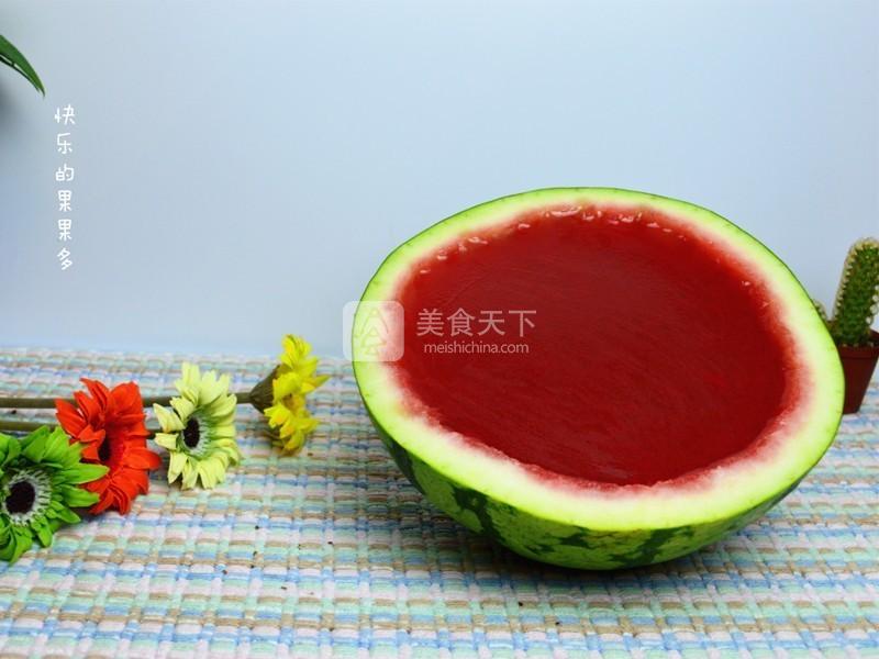 西瓜果凍的做法步驟：7