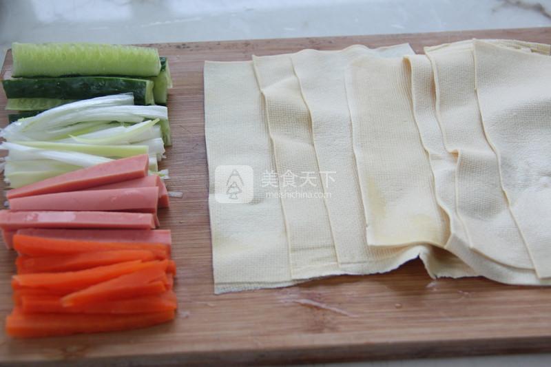 節後減肥食譜——缤紛千張卷的做法步驟：4
