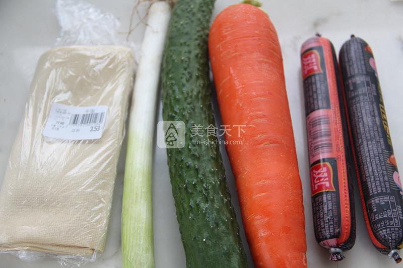 節後減肥食譜——缤紛千張卷的做法步驟：1