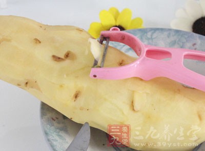 把土豆表面炒熟以後加入蔥白和姜片