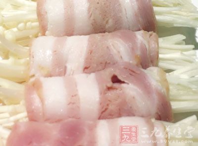 切片年糕150g，培根80g