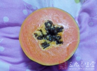 木瓜1個，牛奶