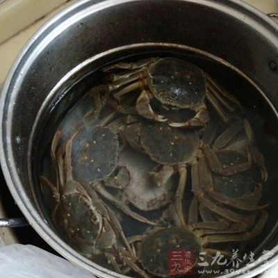 大閘蟹兩只,蝦剝蝦仁開蝦線,扇貝柱,鲈魚片 大閘蟹兩只,蝦剝蝦仁開蝦線,扇貝柱,鲈魚片
