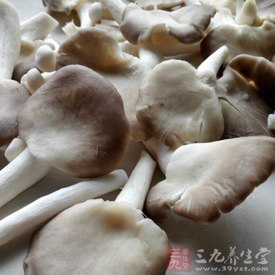 平菇500g，精鹽，味精，醬油，孜然粉，辣椒粉，熟芝麻，澱粉