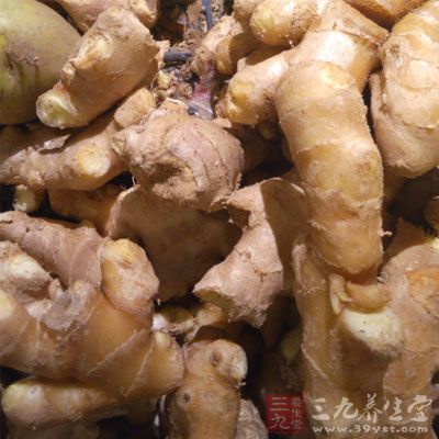 生姜切成片狀