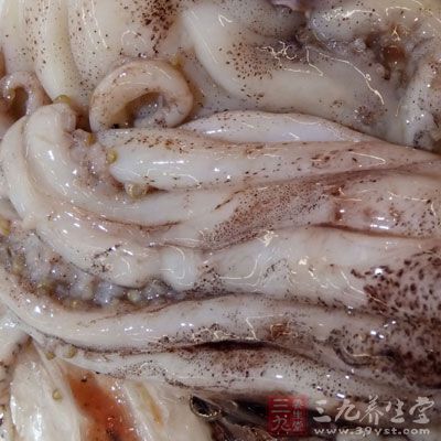 韭菜，鱿魚，姜，鹽，糖