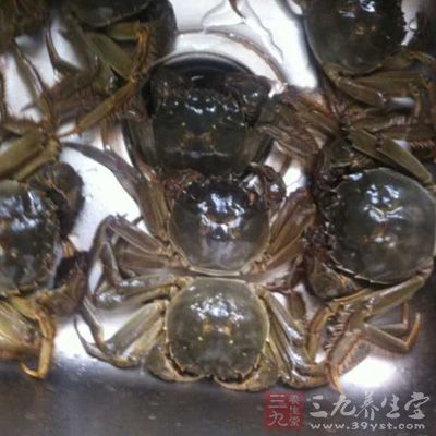 將螃蟹洗淨