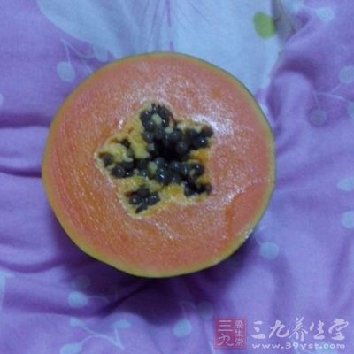 准備所需的木瓜一個
