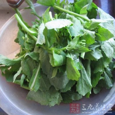 油菜心摘洗干淨