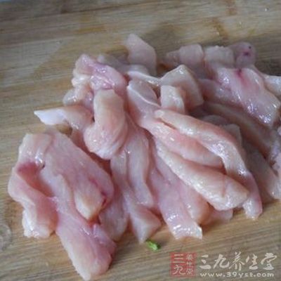 把雞胸肉洗淨，切寸條即成雞柳