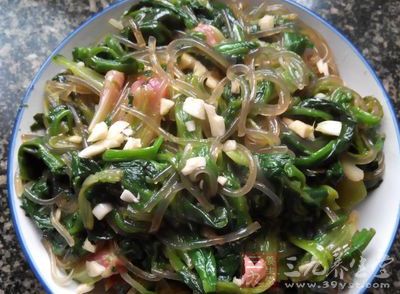 紅薯粉條拌菠菜 紅薯粉條拌菠菜