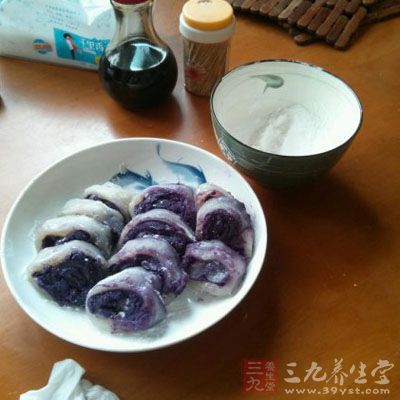 微波紫薯驢打滾
